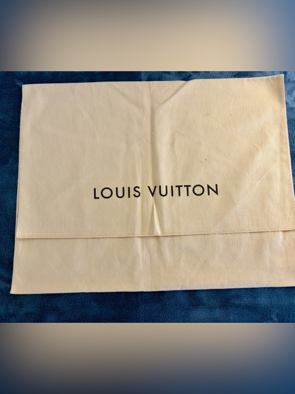 Authentic Louis Vuitton Envelope Dust Bag Light Brown  18 x 14 inches